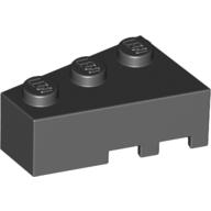 Lego kostka (kostička) 3x2 klín levý, černá (656526, 4527766)